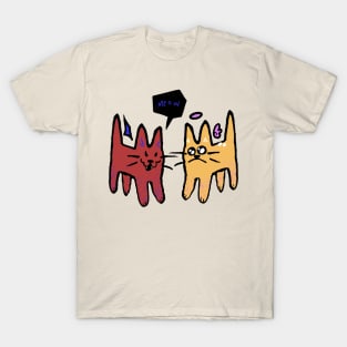 Angel and Devil Kittens T-Shirt